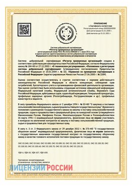 Приложение к сертификату для ИП Богучар Сертификат СТО 03.080.02033720.1-2020